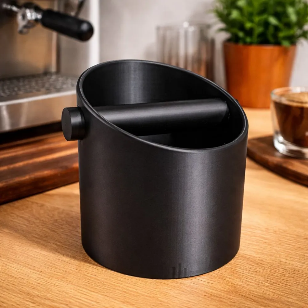 Batedor de borra de café knock box resistente para bancada